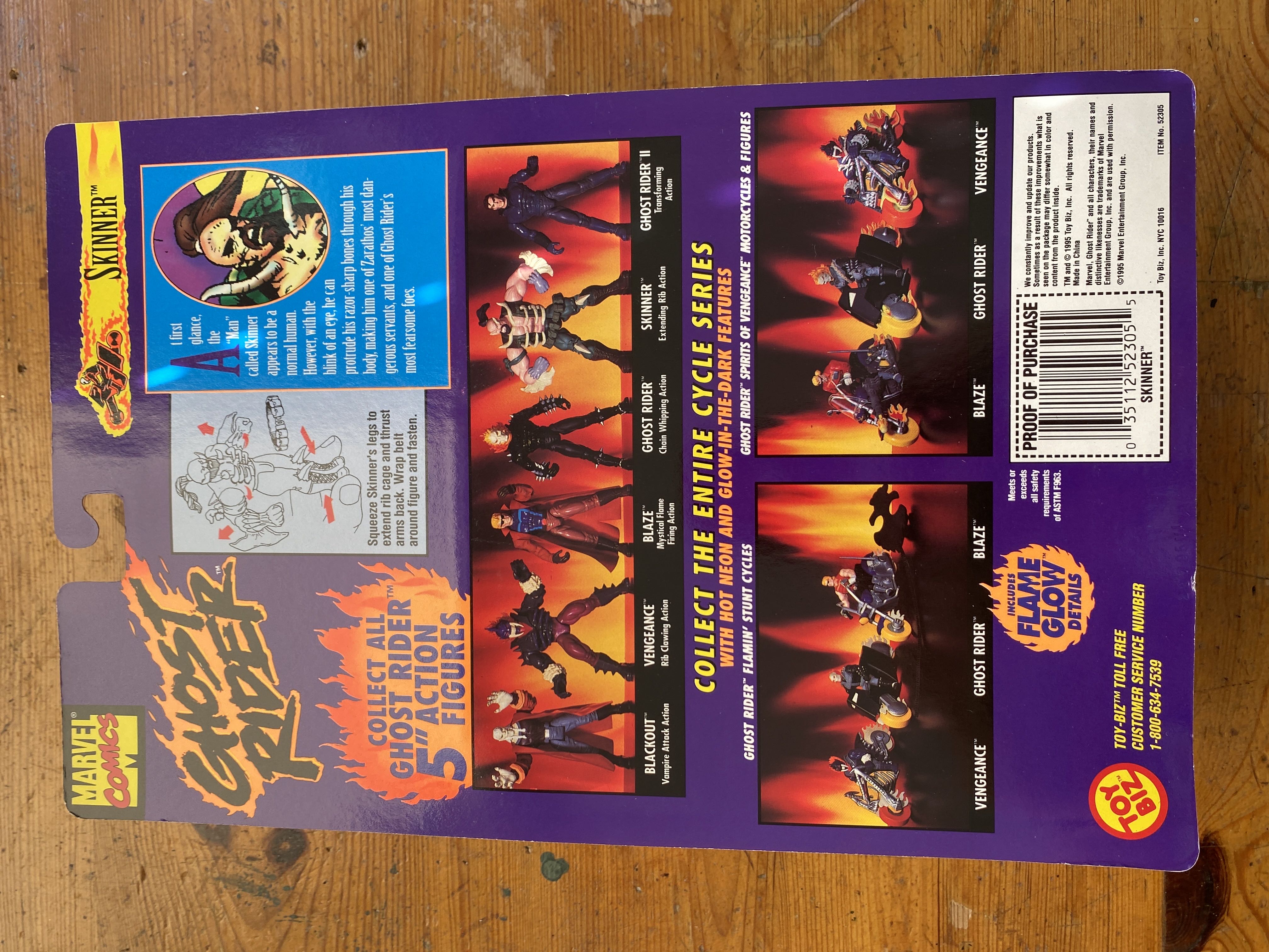 Ghost Rider: Skinner - Toy Biz (Ghost Rider - Series 1) action figure collectible [Barcode 035112523055] - Main Image 2