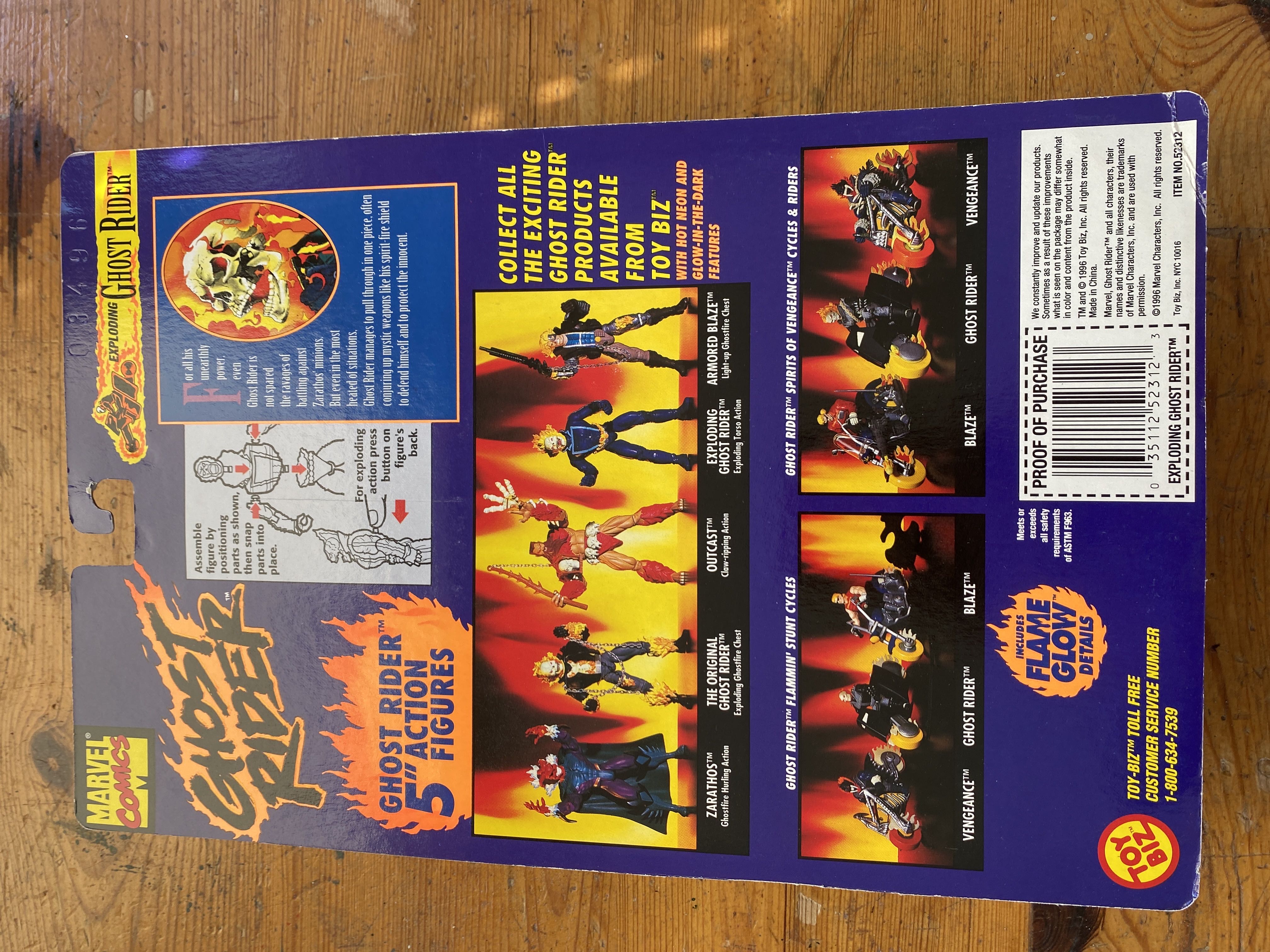 Ghost Rider: Ghost Rider [Exploding] - Toy Biz (Ghost Rider) action figure collectible [Barcode 035112523123] - Main Image 2