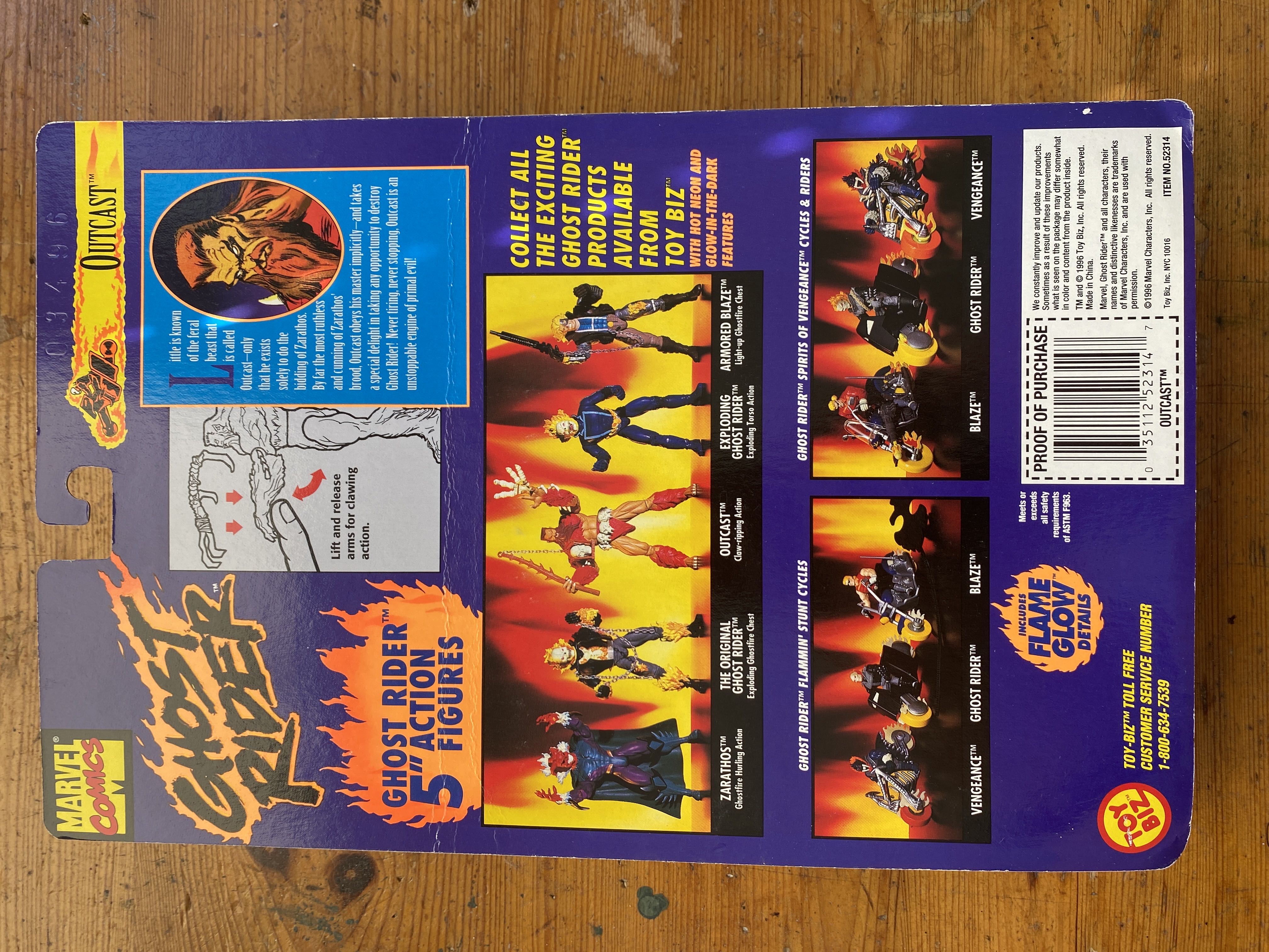 Ghost Rider: Outcast - Toy Biz (Ghost Rider - Series 2) action figure collectible [Barcode 035112523147] - Main Image 2