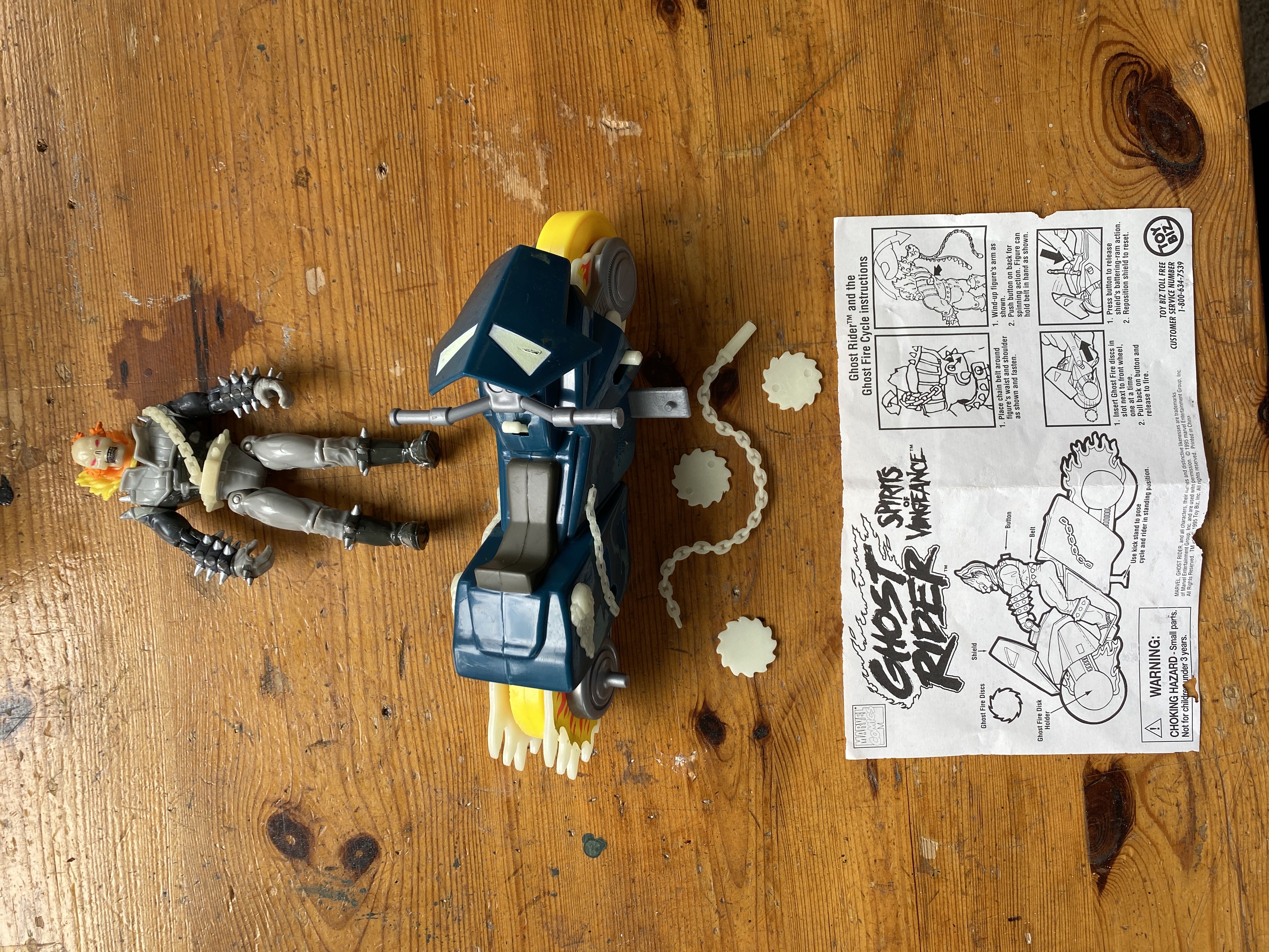 Ghost Rider Spirits Of Vengeance Cycles & Riders: Ghost Rider - Toy Biz (Ghost Rider Cycle) action figure collectible [Barcode 035112524311] - Main Image 2