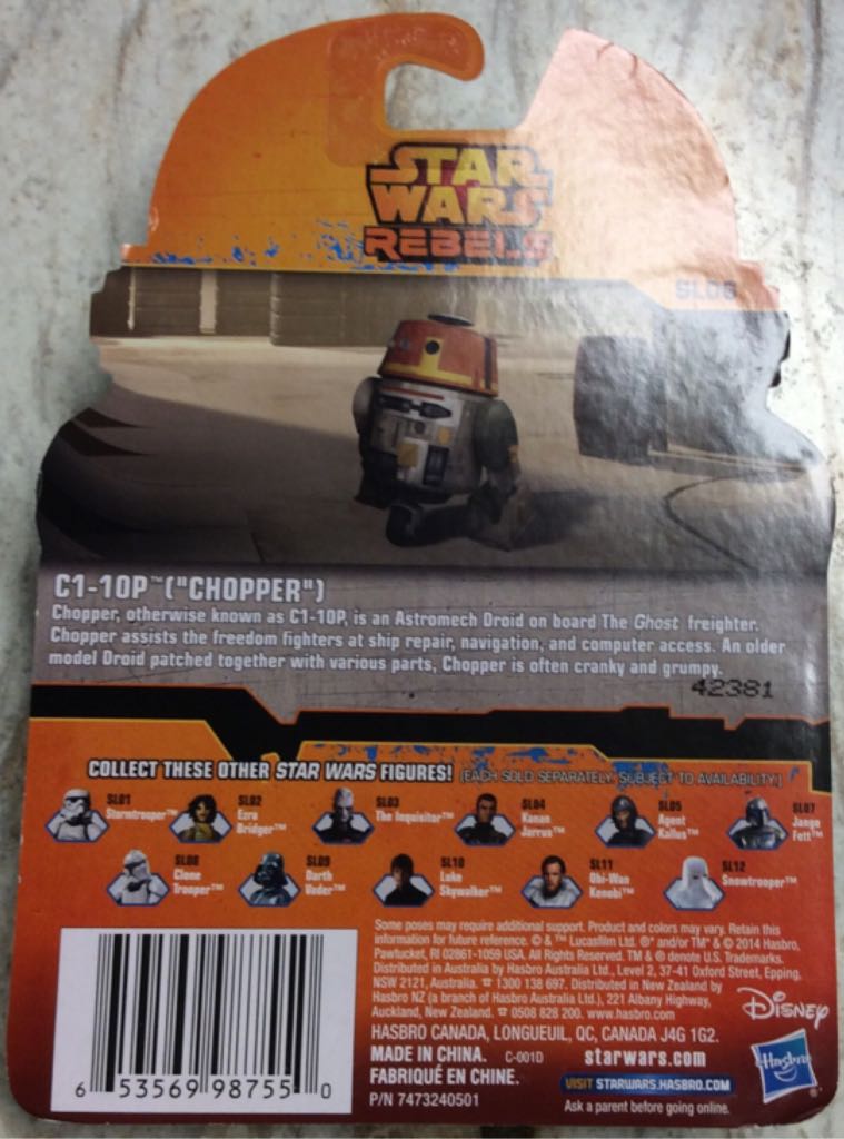 C1-10P (Chopper) - Hasbro (Star Wars Rebels) action figure collectible [Barcode 001200001125] - Main Image 2