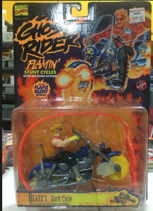 GR - Ghost Rider Flamin’ Stunt Cycles - Blaze’s Dark Cycle-SOLD! - Toy Biz Inc (Ghost Rider Flamin’ Stunt Cycles) action figure collectible [Barcode 035112524373] - Main Image 2