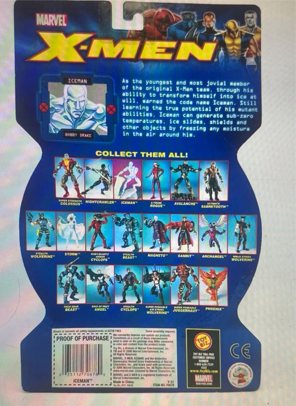 Iceman - Toy Biz (Marvel (X-men)) action figure collectible [Barcode 035112708780] - Main Image 3