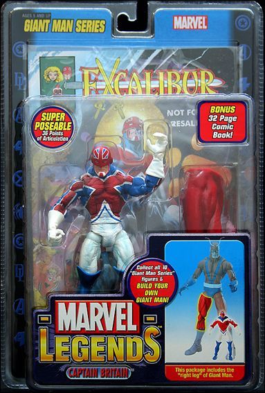 Captain Britain - Toy Biz (Marvel Legends) action figure collectible [Barcode 035112710790] - Main Image 2