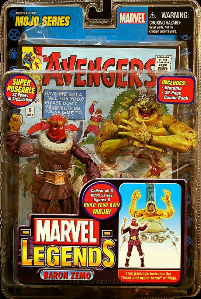 Toybiz Marvel Legends Mojo BAF - Baron Zemo - Toy Biz (Mojo Series) action figure collectible [Barcode 035112711780] - Main Image 2