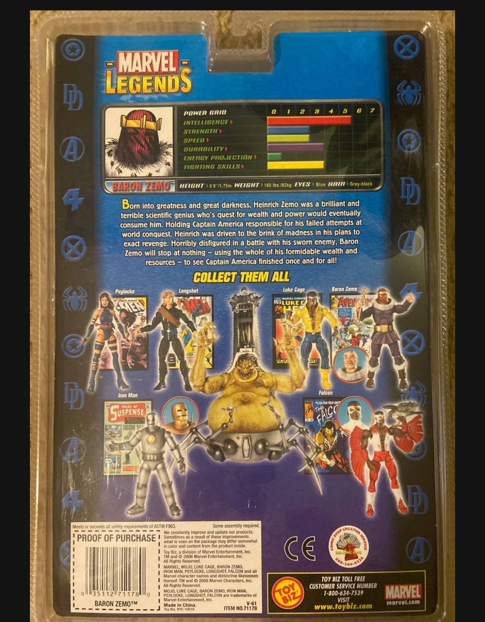 Toybiz Marvel Legends Mojo BAF - Baron Zemo - Toy Biz (Mojo Series) action figure collectible [Barcode 035112711780] - Main Image 3