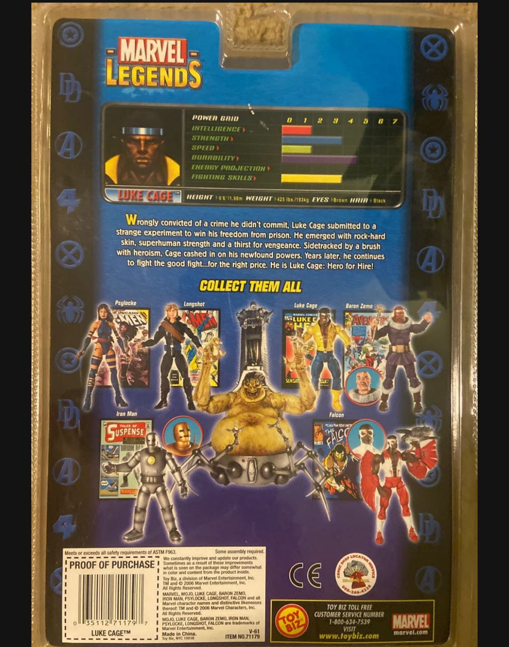 Toybiz Marvel Legends Mojo BAF Luke Cage.  - Toy Biz (Marvel Legends) action figure collectible [Barcode 035112711797] - Main Image 3