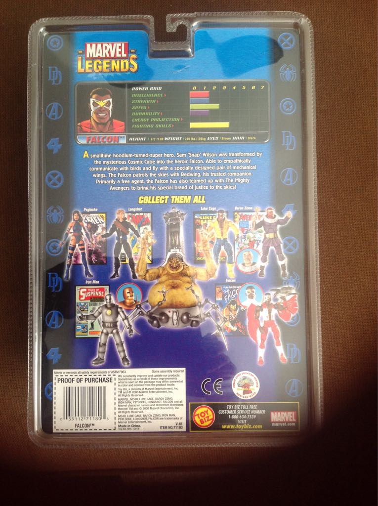Falcon - Toy Biz (Marvel Legends - Mojo Series) action figure collectible [Barcode 035112711803] - Main Image 2