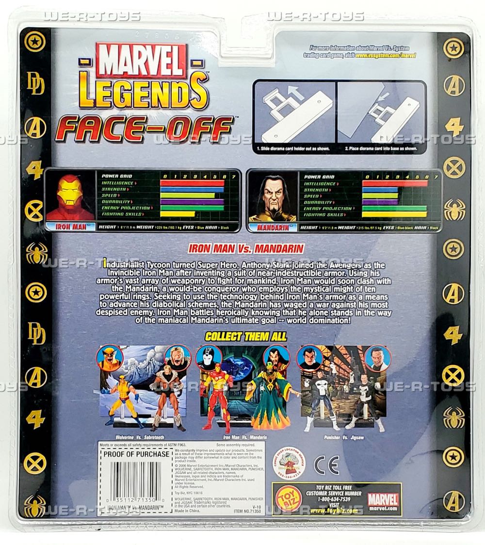 Marvel Legends: Iron Man Vs Mandarin - Toy Biz (Marvel Legends Face-Off) action figure collectible [Barcode 035112713500] - Main Image 2