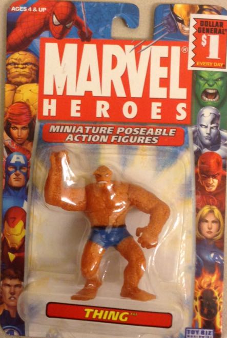 Marvel Heroes Miniatures: Thing - Toy Biz (Fantastic Four) action figure collectible [Barcode 035112715788] - Main Image 1