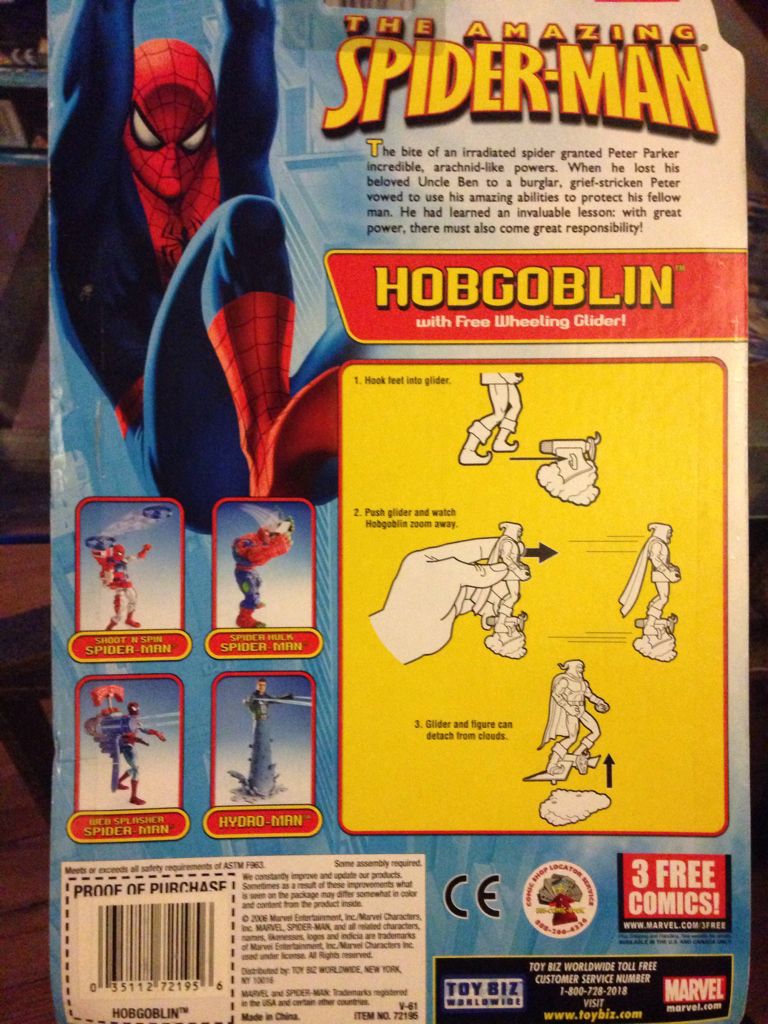 Hobgoblin - Toy Biz (Spider-Man Classic) action figure collectible [Barcode 035112721956] - Main Image 2