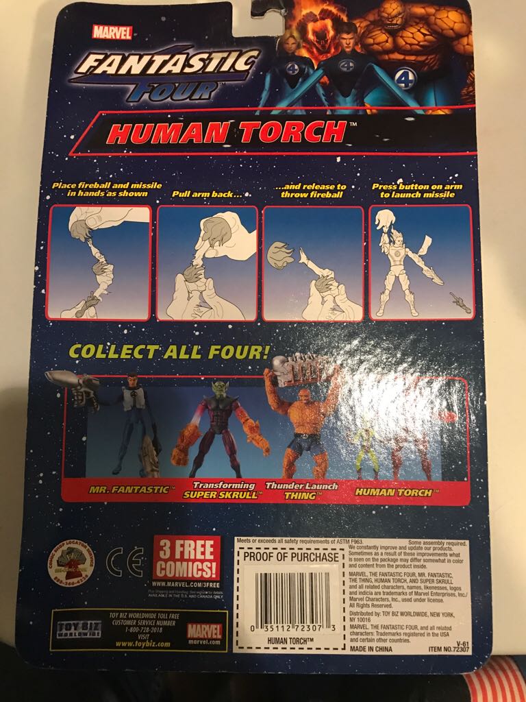 Human Torch With Impy - Toybiz (Fantastic Four) action figure collectible [Barcode 035112723073] - Main Image 2