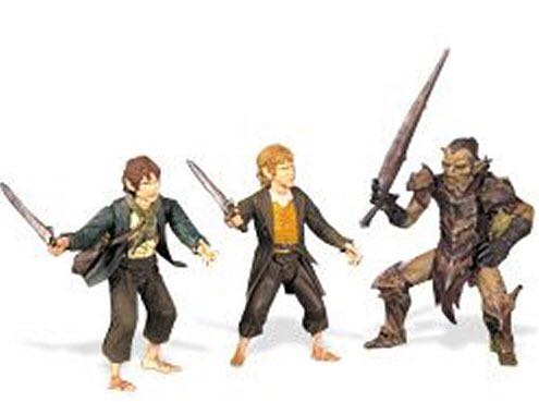 Merry and Pippin v. Moria Orc - Toy Biz (Lord Of The Rings: Fellowship Of The Ring) action figure collectible [Barcode 035112810421] - Main Image 2