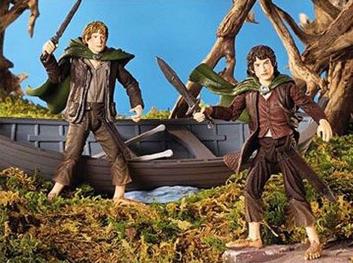 Lord of the Rings - Frodo and Samwise - Toy Biz (LOTR: The Fellowship Of The Ring) action figure collectible [Barcode 035112810469] - Main Image 2