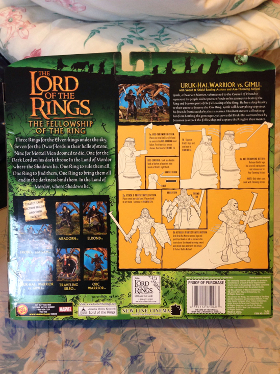 Uruk-Hai Warrior vs. Gimli - Toy Biz (Lord Of The Rings) action figure collectible [Barcode 035112810483] - Main Image 2