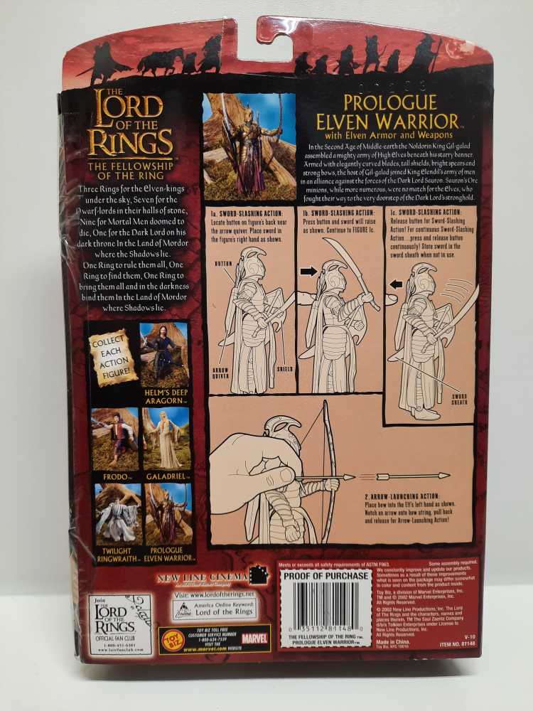 Prologue Elven Warrior - Toy Biz (Marvel) (The Lord Of The Rings) action figure collectible [Barcode 035112811480] - Main Image 2