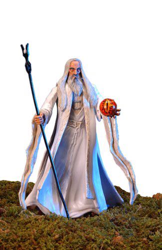 Lord of The Rings: Saruman Palantir the White Wizard (Loose) - Toy Biz (Sci-Fi/Adventure/Fantasy) action figure collectible [Barcode 035112811657] - Main Image 2