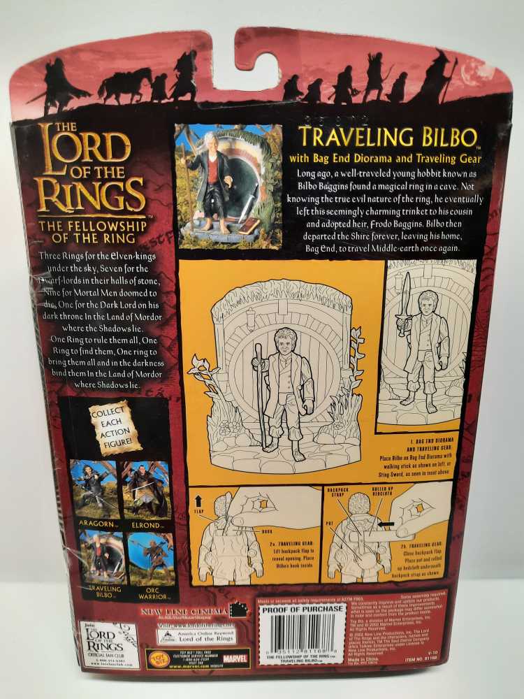 Bilbo (with Bag End Diorama) - Toy Biz (Fellowship Of The Ring) (Lord Of The Rings) action figure collectible [Barcode 035112811688] - Main Image 2