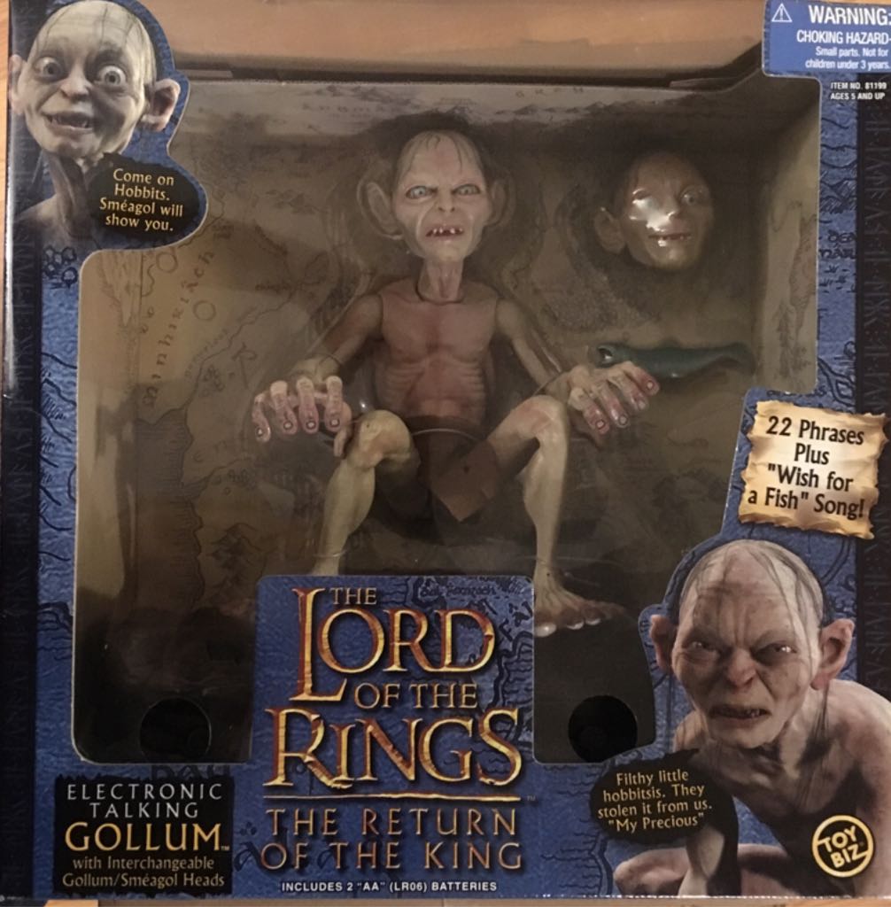 Electronic Talking Gollum - Toybiz (Lord of the Rings : The Return of the King) action figure collectible [Barcode 035112811992] - Main Image 1