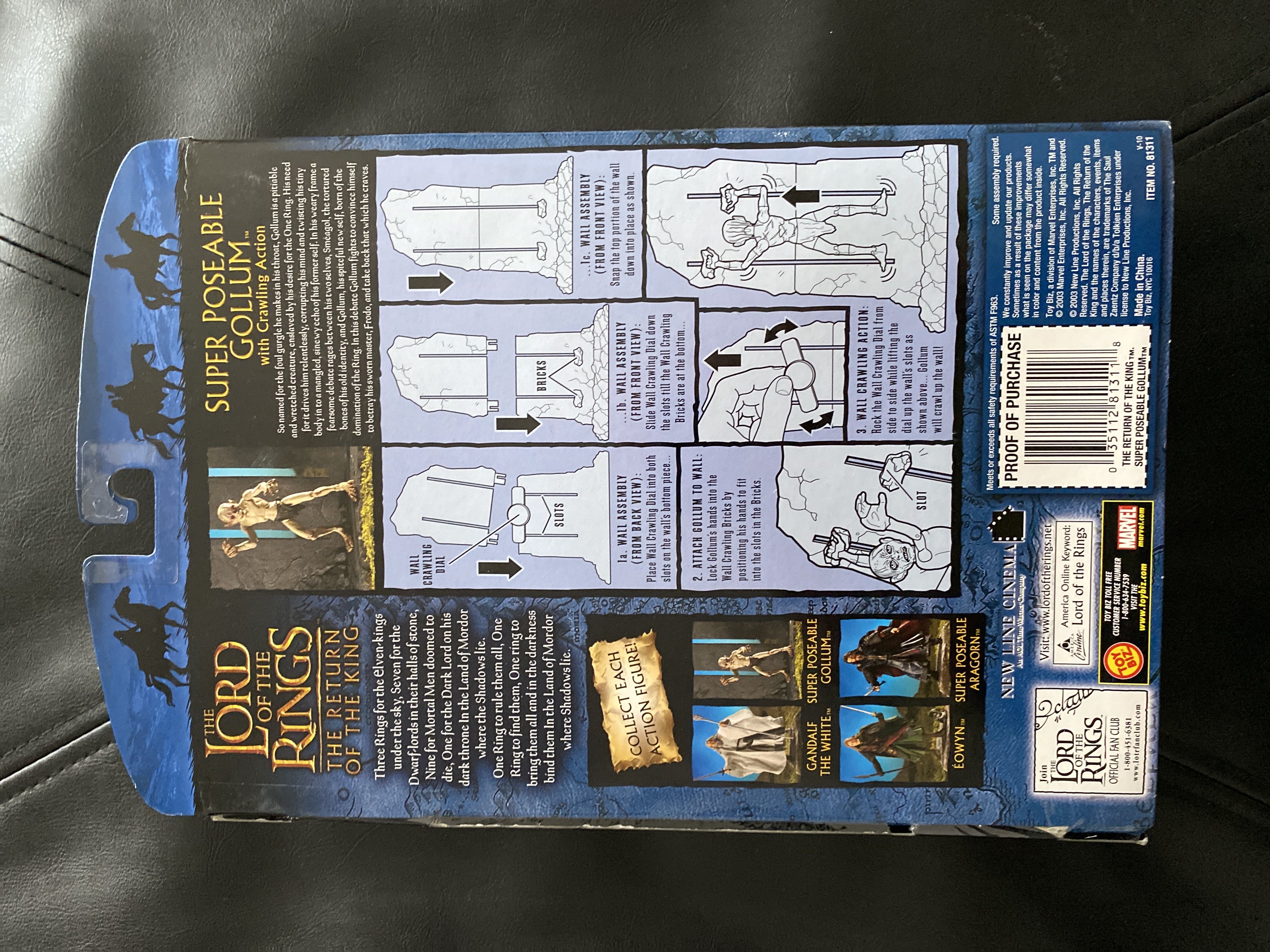 Gollum - Toy Biz (Lord of the Rings - Return of the King) action figure collectible [Barcode 035112813118] - Main Image 3