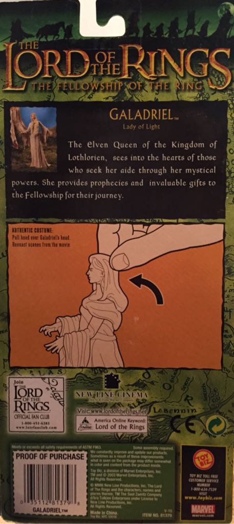 Galadriel Lady of Light - Toybiz (LOTR: The Fellowship Of The Ring) action figure collectible [Barcode 035112813798] - Main Image 2