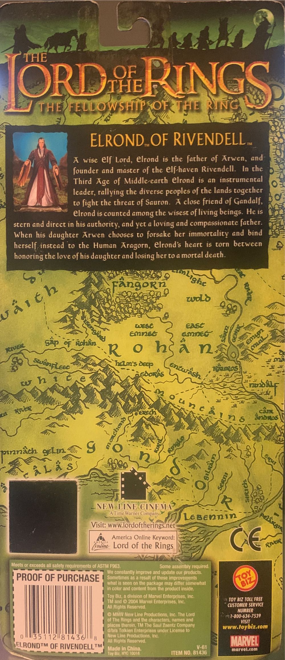 Elrond of Rivendell - Toy Biz (LOTR: The Fellowship Of The Ring) action figure collectible [Barcode 035112814368] - Main Image 4