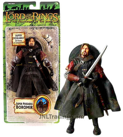 Boromir: Super Posable - TOYBIZ (Lord Of The Rings) (LOTR: The Fellowship Of The Ring) action figure collectible [Barcode 035112814887] - Main Image 3
