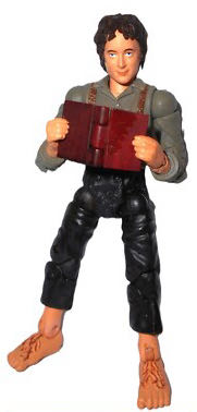 Frodo with Journal: Super Posable - Toy Biz (Epic Trilogy) (LOTR: The Fellowship Of The Ring) action figure collectible [Barcode 035112816324] - Main Image 3