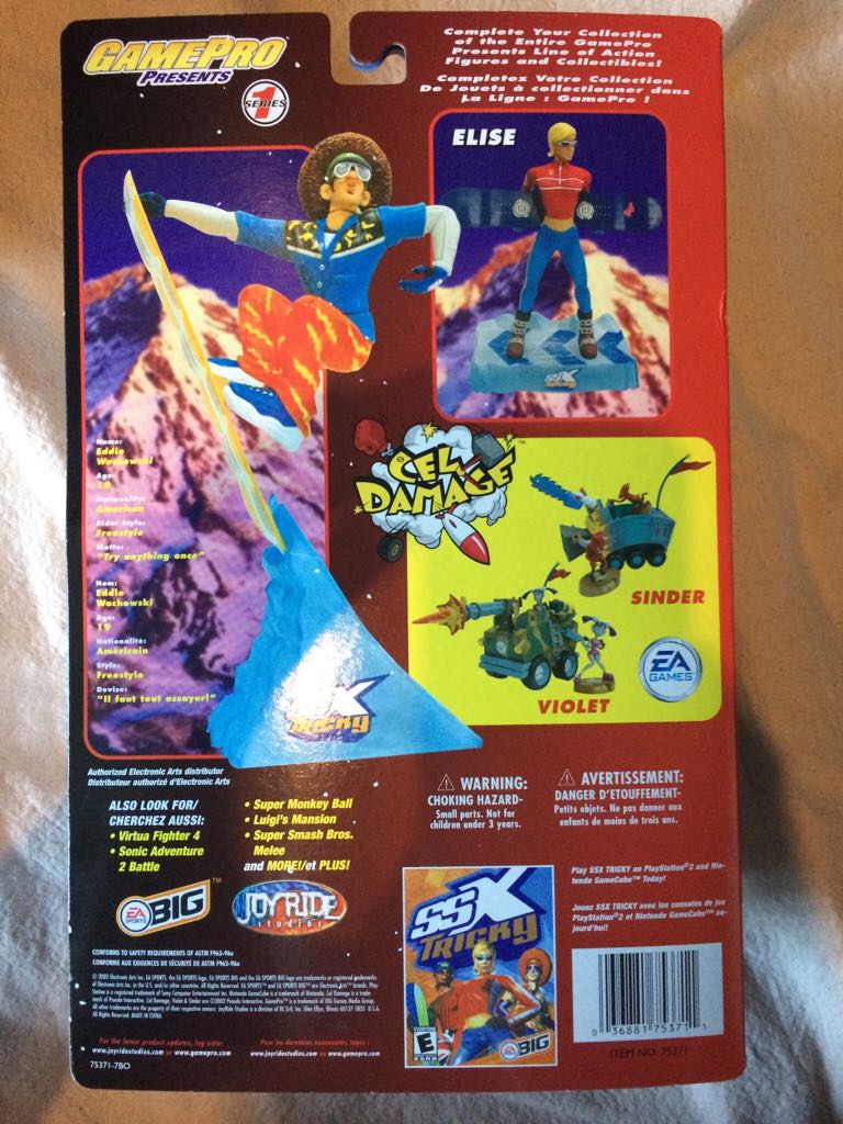 SSX Tricky: Eddie  action figure collectible [Barcode 036881753711] - Main Image 2