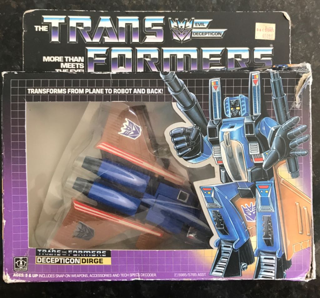 Dirge 1st Seeker - Hasbro (1985) action figure collectible [Barcode 038976059852] - Main Image 1