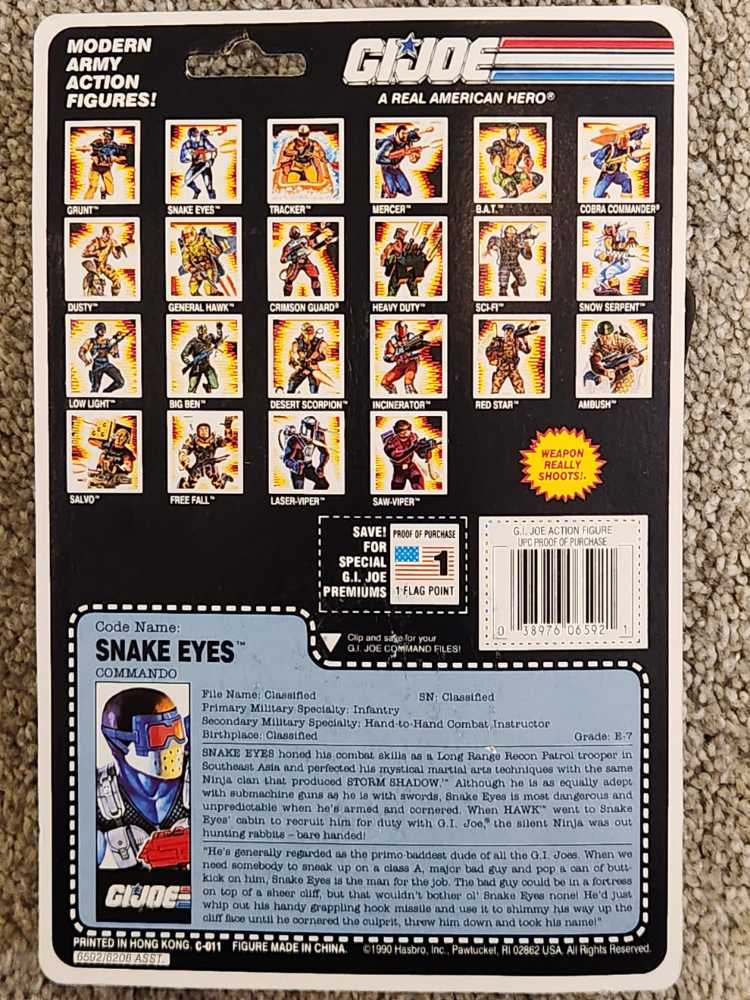 Snake Eyes [v4] - Hasbro (G.I. Joe: A Real American Hero) action figure collectible [Barcode 038976065921] - Main Image 2