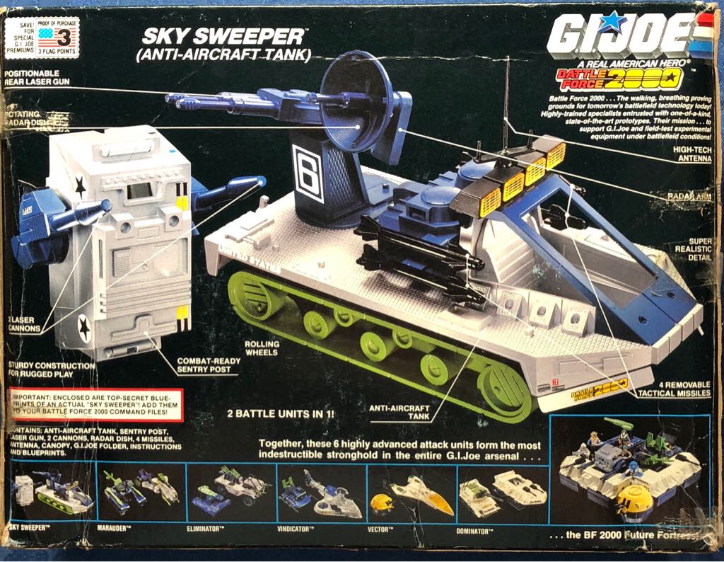 Sky Sweeper (Anti-Aircraft Tank) - Hasbro (GI Joe Vintage) action figure collectible [Barcode 038976066447] - Main Image 2