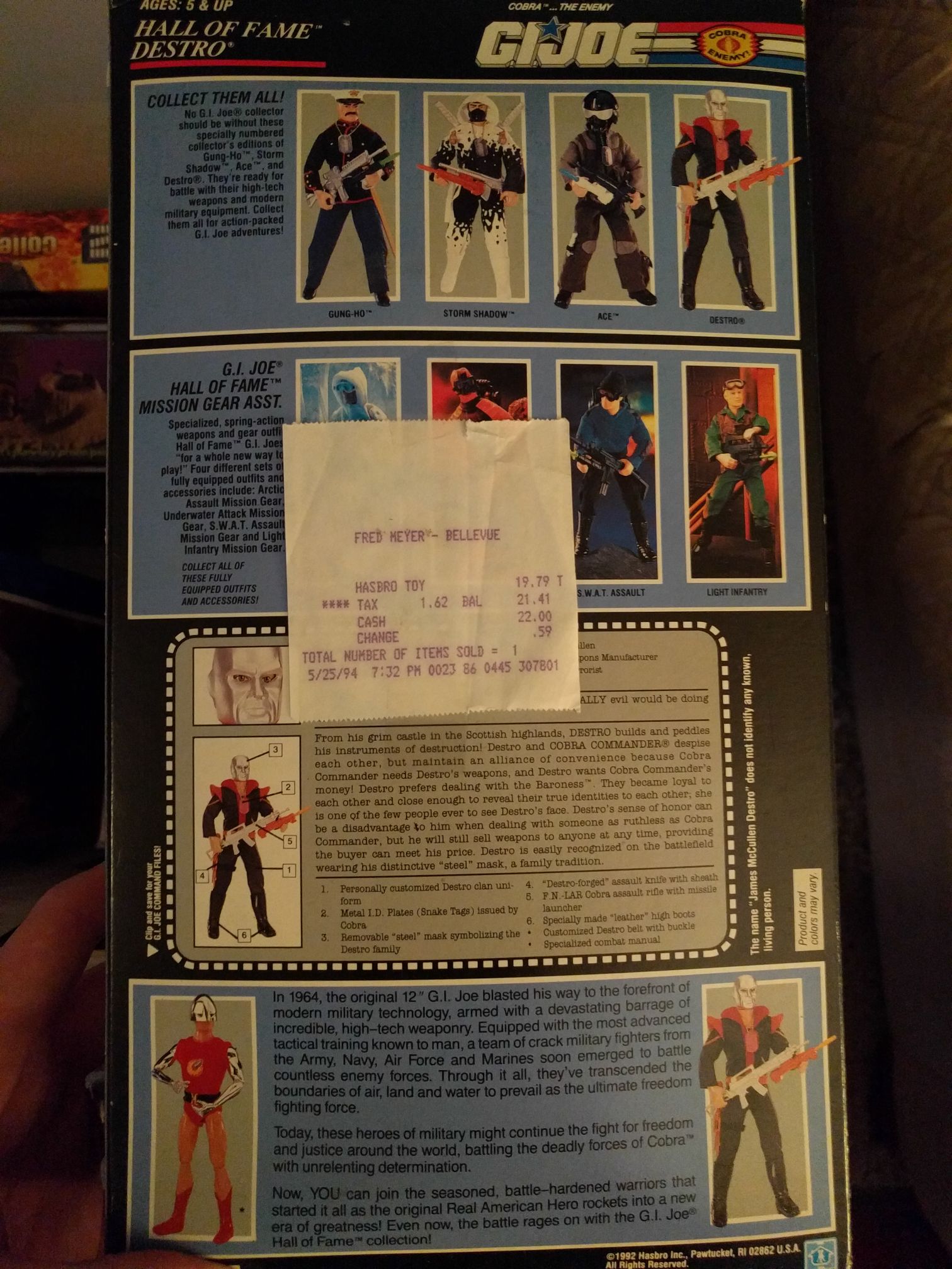 Destro [v1] - Hasbro (G.I. Joe: 12” Figures: Hall Of Fame) action figure collectible [Barcode 038976068397] - Main Image 2