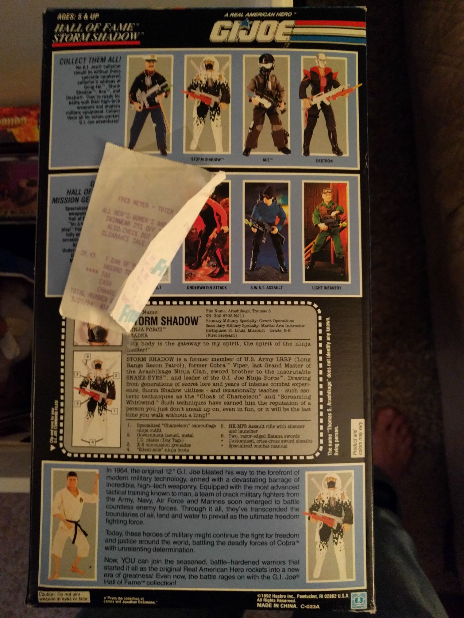 G.I. Joe Hall Of Fame: Storm Shadow - Hasbro (G.I. Joe Hall Of Fame) action figure collectible [Barcode 038976068489] - Main Image 2