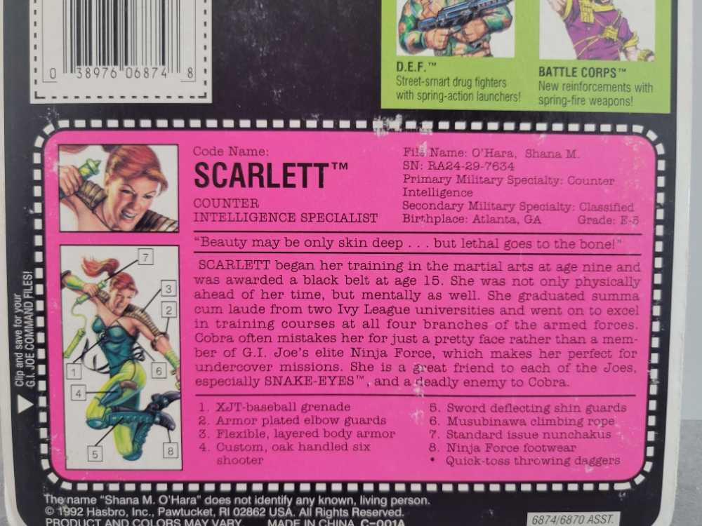Scarlett [v2] - Hasbro (G.I. Joe: A Real American Hero: Ninja Force) action figure collectible [Barcode 038976068748] - Main Image 4