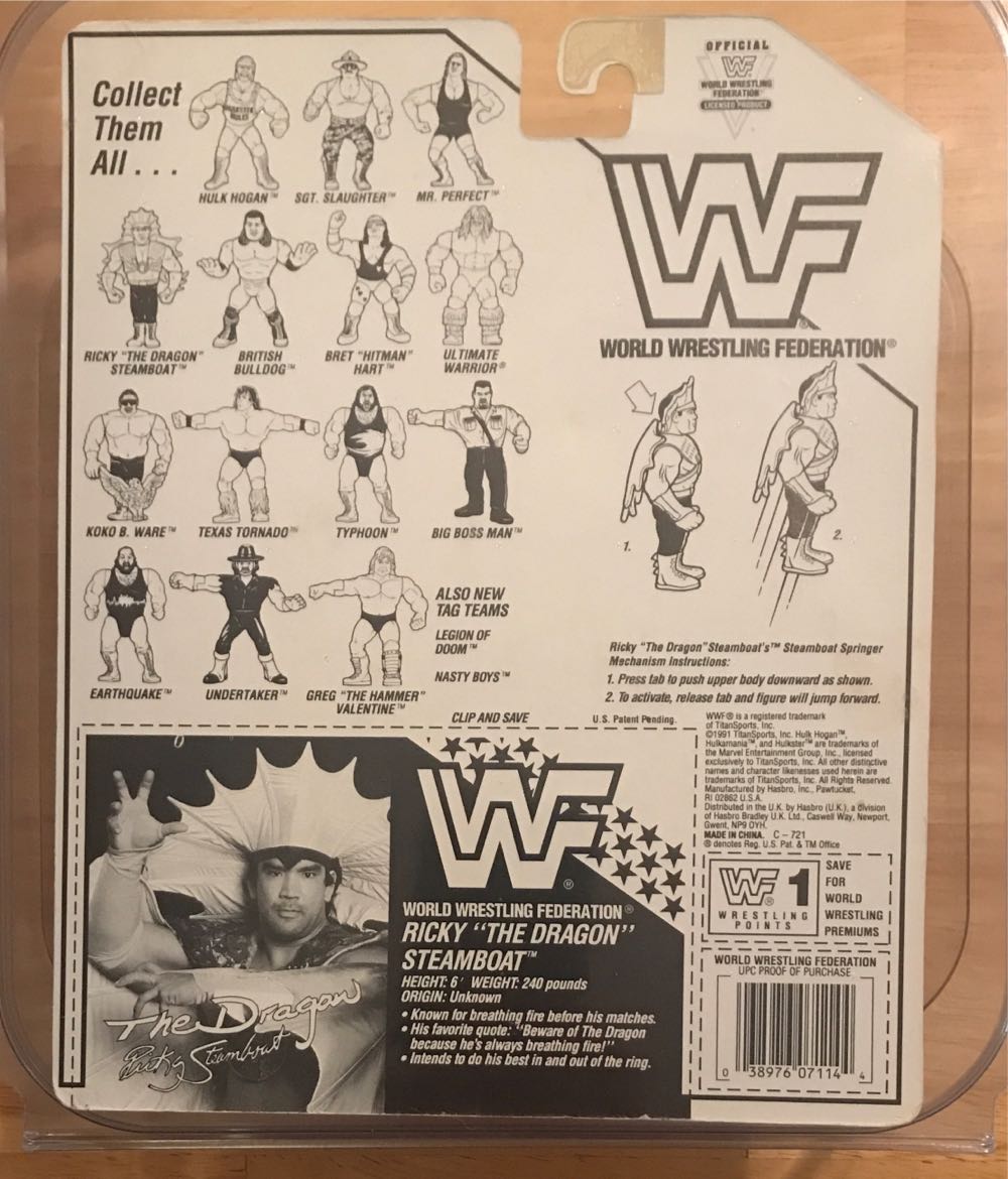 Ricky “The Dragon” Steamboat - WWF Hasbro (WWF Hasbro Series 4) action figure collectible [Barcode 038976071144] - Main Image 2