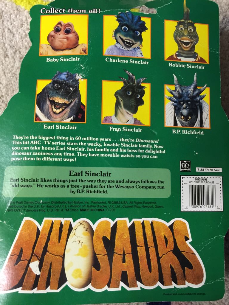 Dinosaurs - Earl Sinclair - Hasbro (Dinosaurs) action figure collectible [Barcode 038976071816] - Main Image 2
