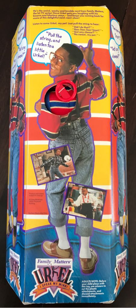 Steve Urkel- Family Matters Pull String - Hasbro (Misc.) action figure collectible [Barcode 038976096000] - Main Image 2