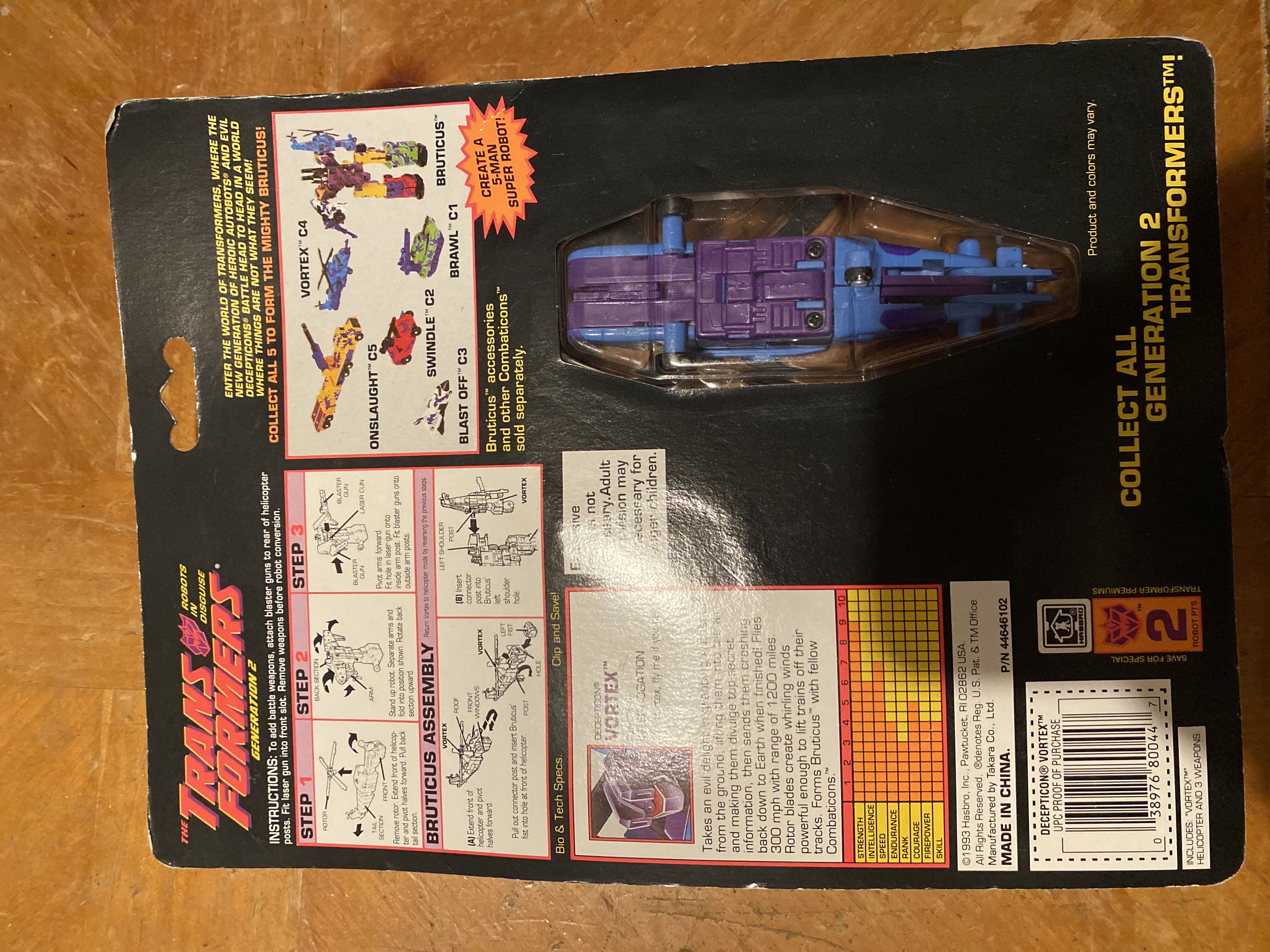 Transformers: Generation 2 - Hasbro (Vortex) action figure collectible [Barcode 038976800447] - Main Image 2