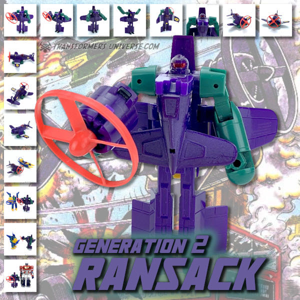 Transformers G2 Ransack Rotor Force - Hasbro Toy (Transformers Generation 2) action figure collectible [Barcode 038976801291] - Main Image 7