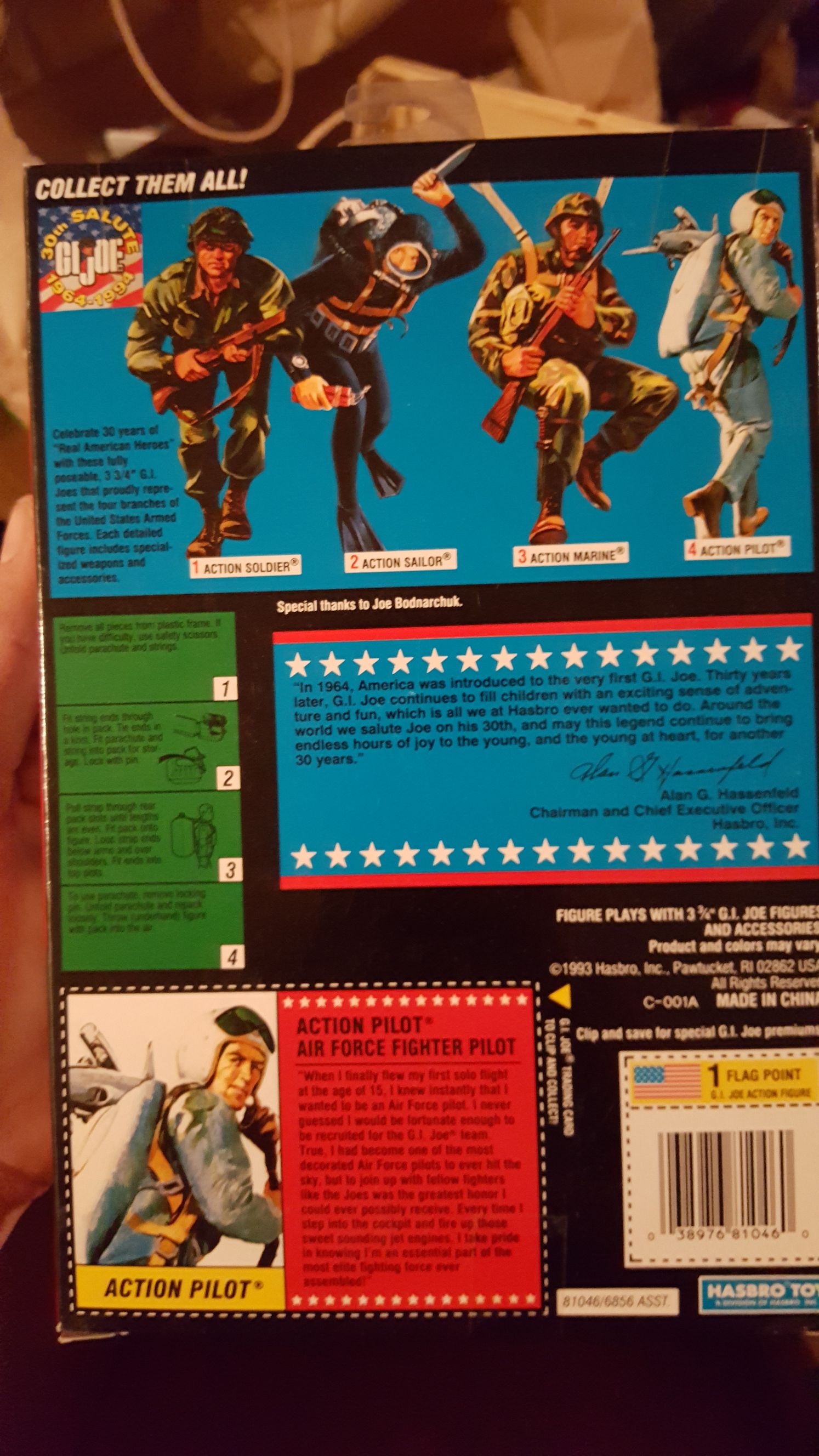 Action Pilot [v1] - Hasbro Toy (G.I. Joe: A Real American Hero: 30th Anniversary) action figure collectible [Barcode 038976810460] - Main Image 2