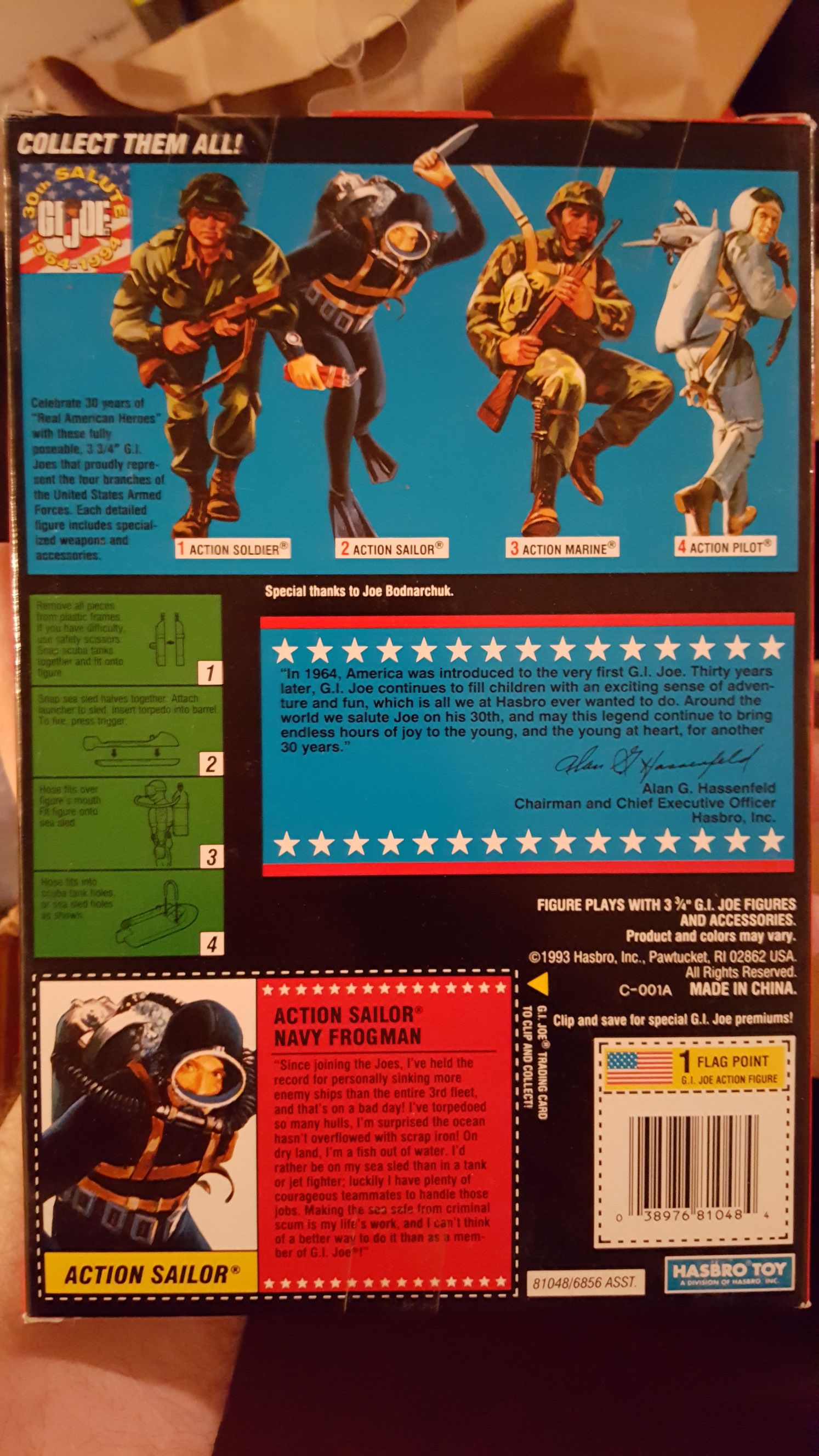 Action Sailor [v1] - Hasbro Toy (G.I. Joe: A Real American Hero: 30th Anniversary) action figure collectible [Barcode 038976810484] - Main Image 2