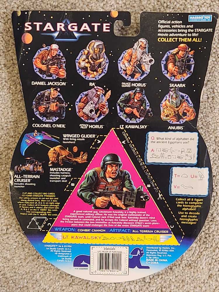 Lt. Kawalsky (Weapons Expert) - Hasbro (Stargate) action figure collectible [Barcode 038976890141] - Main Image 2