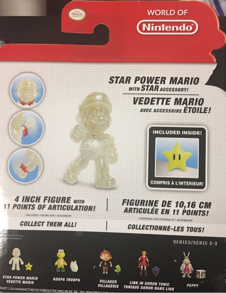 Star Power Mario - Jakks Pacific (World Of Nintendo) action figure collectible [Barcode 039897090856] - Main Image 2