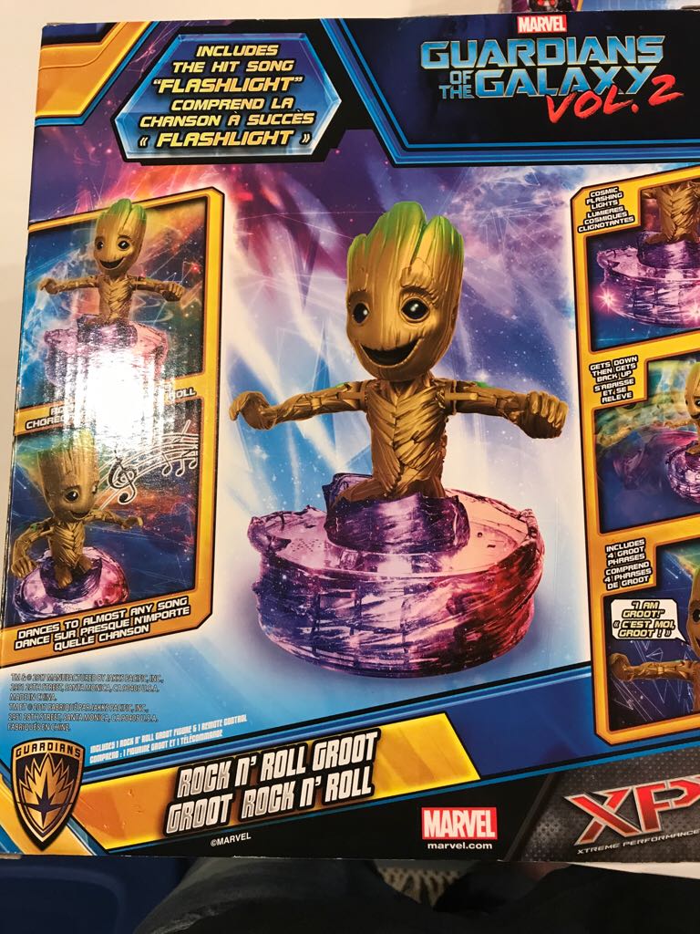 Jakks - Rock And Roll Groot - Guardiand Of The Galaxy Vol2  action figure collectible [Barcode 039897308623] - Main Image 2
