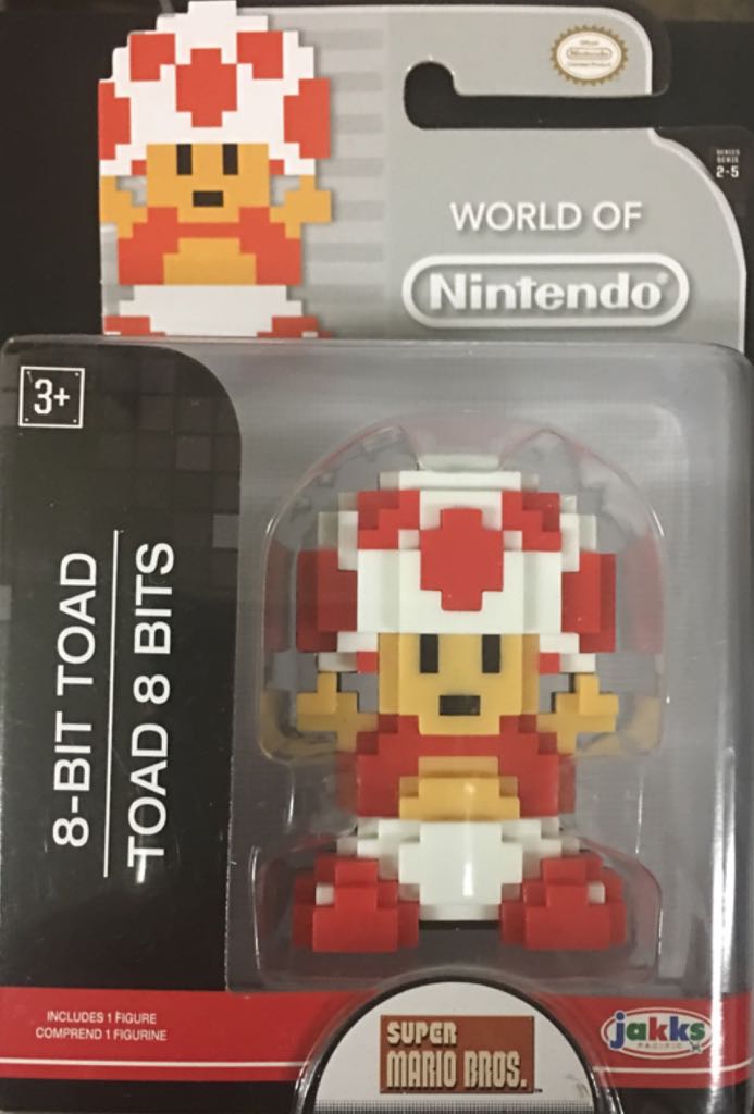 Toad 8-bit - Jakks Pacific, Inc (World Of Nintendo 8-bit) action figure collectible [Barcode 039897386249] - Main Image 1