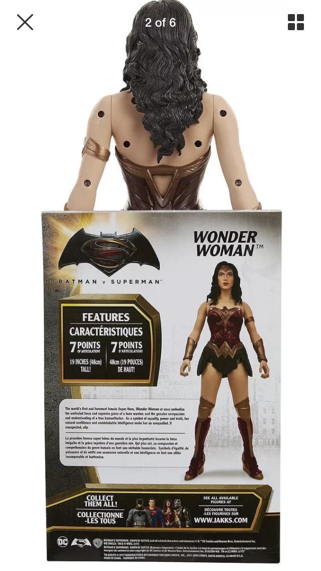 Wonder Woman Batman v Superman Big-Fig Muddy Brown suit variant - Big-Figs (Wonder Woman) action figure collectible [Barcode 039897403052] - Main Image 2