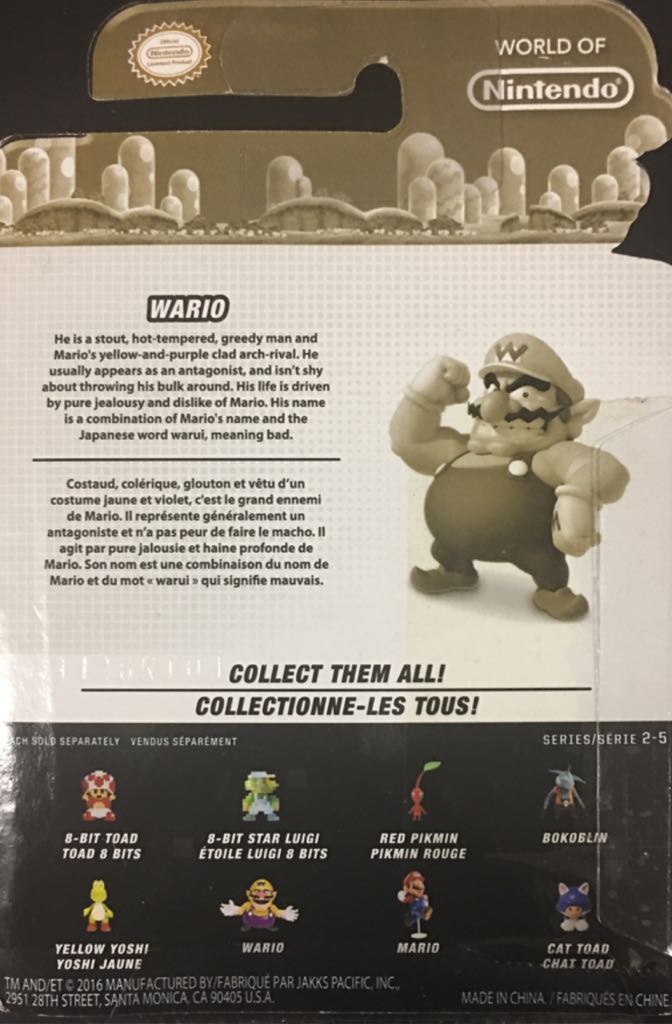 Wario (Trophy Series) - Jakks Pacific (World Of Nintendo) action figure collectible [Barcode 039897478739] - Main Image 2