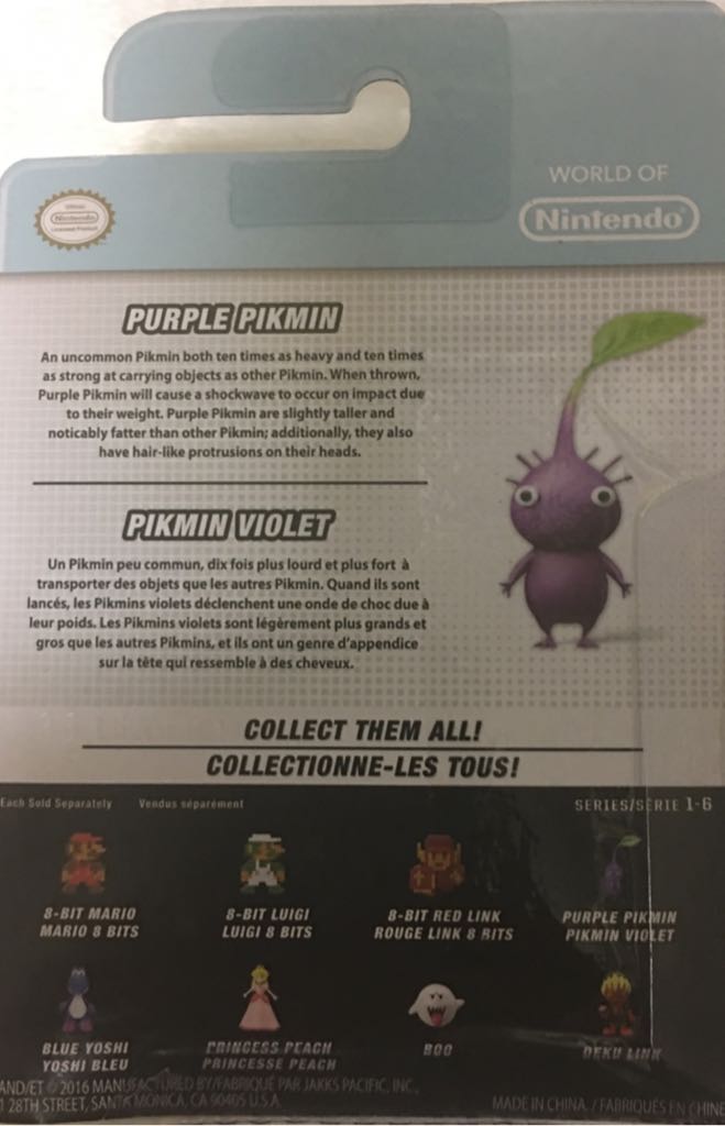 Purple Pikmin - Jakks Pacific (World Of Nintendo) action figure collectible [Barcode 039897685311] - Main Image 2