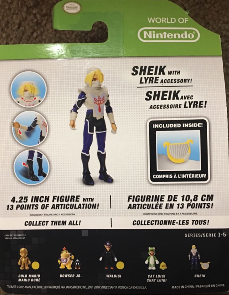 Sheik - Jakks Pacific (World Of Nintendo) action figure collectible [Barcode 039897686363] - Main Image 2
